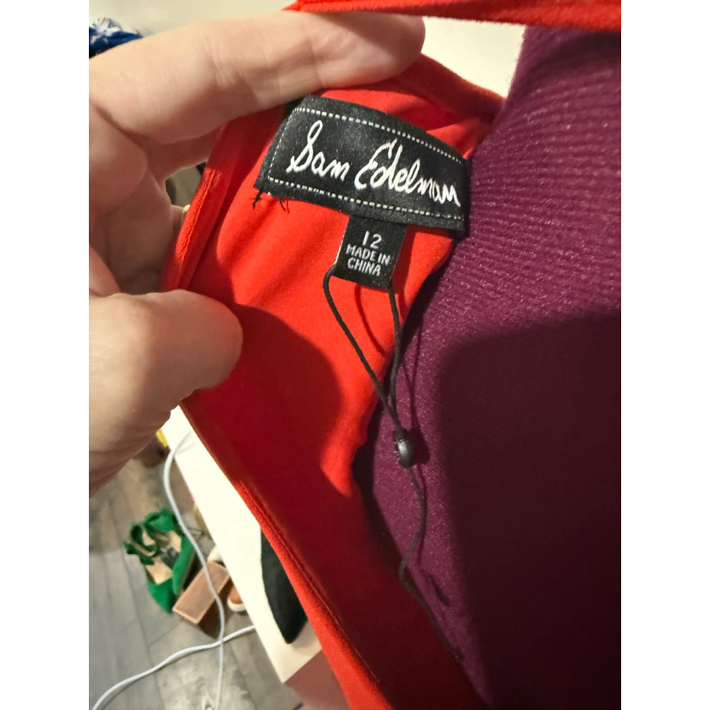 New Sam Edelman Red Keyhole Shift Dress 12 - Picture 4 of 4